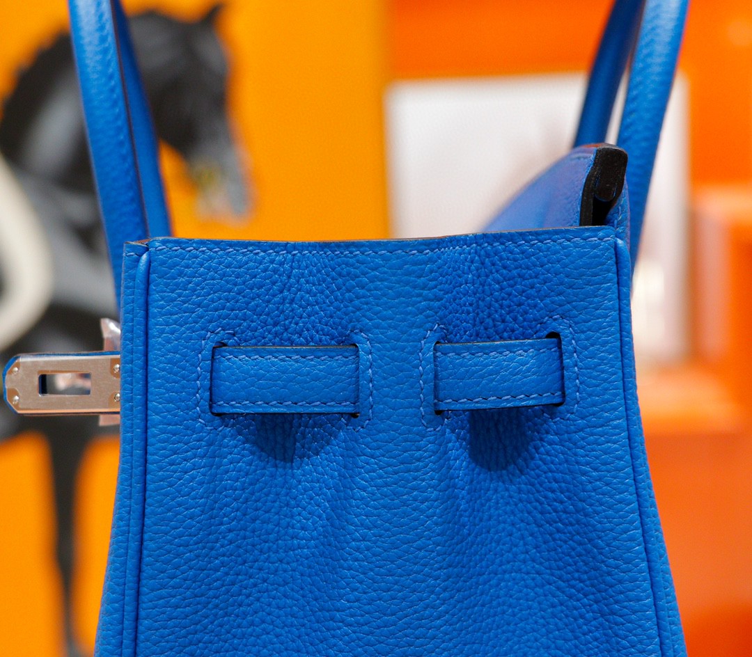 Hermès（爱马仕）Birkin 铂金包 希腊蓝 Togo 全手缝 银扣 25cm
