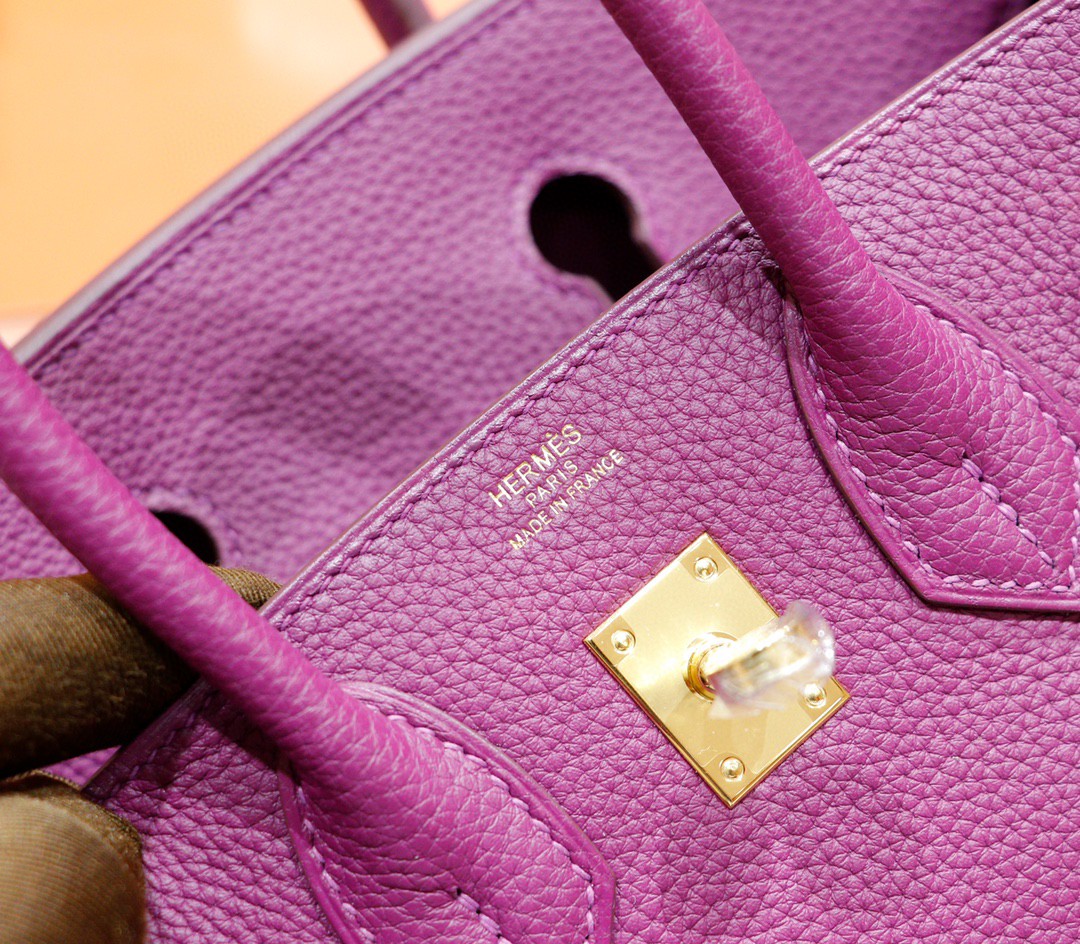 Hermès（爱马仕）Birkin 铂金包 海葵紫 Togo 全手缝 金扣 25cm