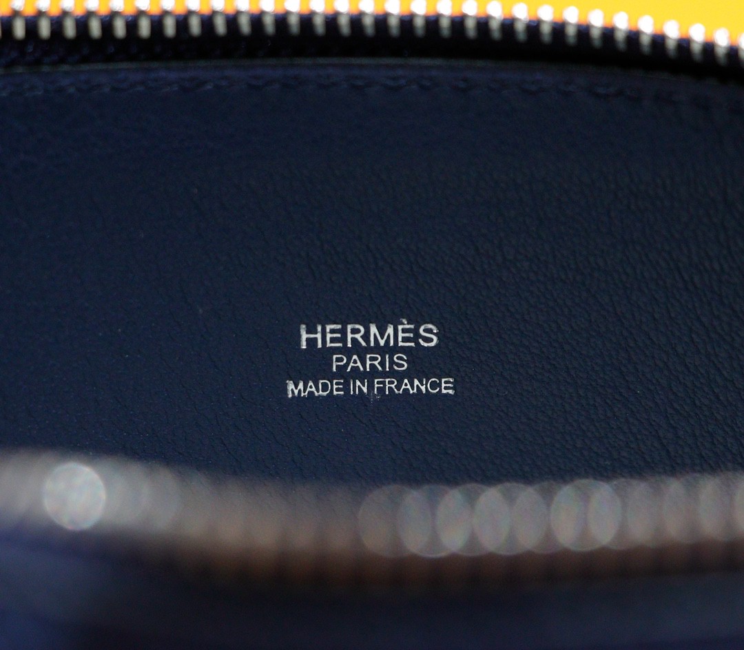 Hermès（爱马仕）Bolide 保龄球包 宝蓝色 Togo 全手缝 银扣 31cm