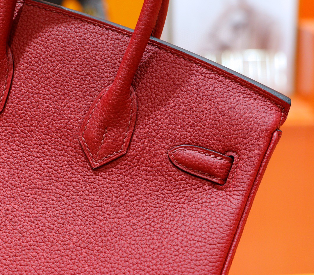 Hermès（爱马仕）Birkin 铂金包 国旗红 Togo 全手缝 金扣 25cm