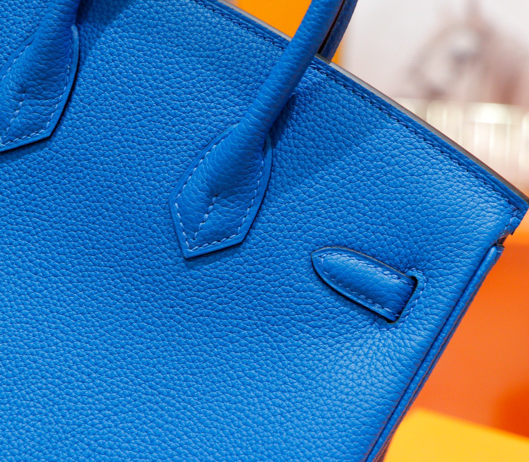 Hermès（爱马仕）Birkin 铂金包 希腊蓝 Togo 全手缝 银扣 25cm