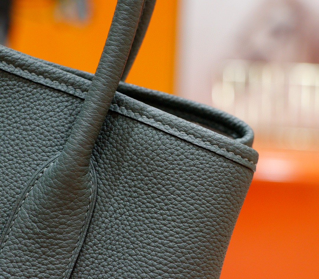 Hermès（爱马仕）Garden party 花园包 杏仁绿 Togo 全手缝 银扣 30cm