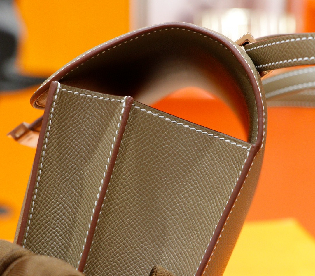 Hermès（爱马仕）Constance 空姐包 大象灰 Epsom 全手缝 浅金扣 19cm