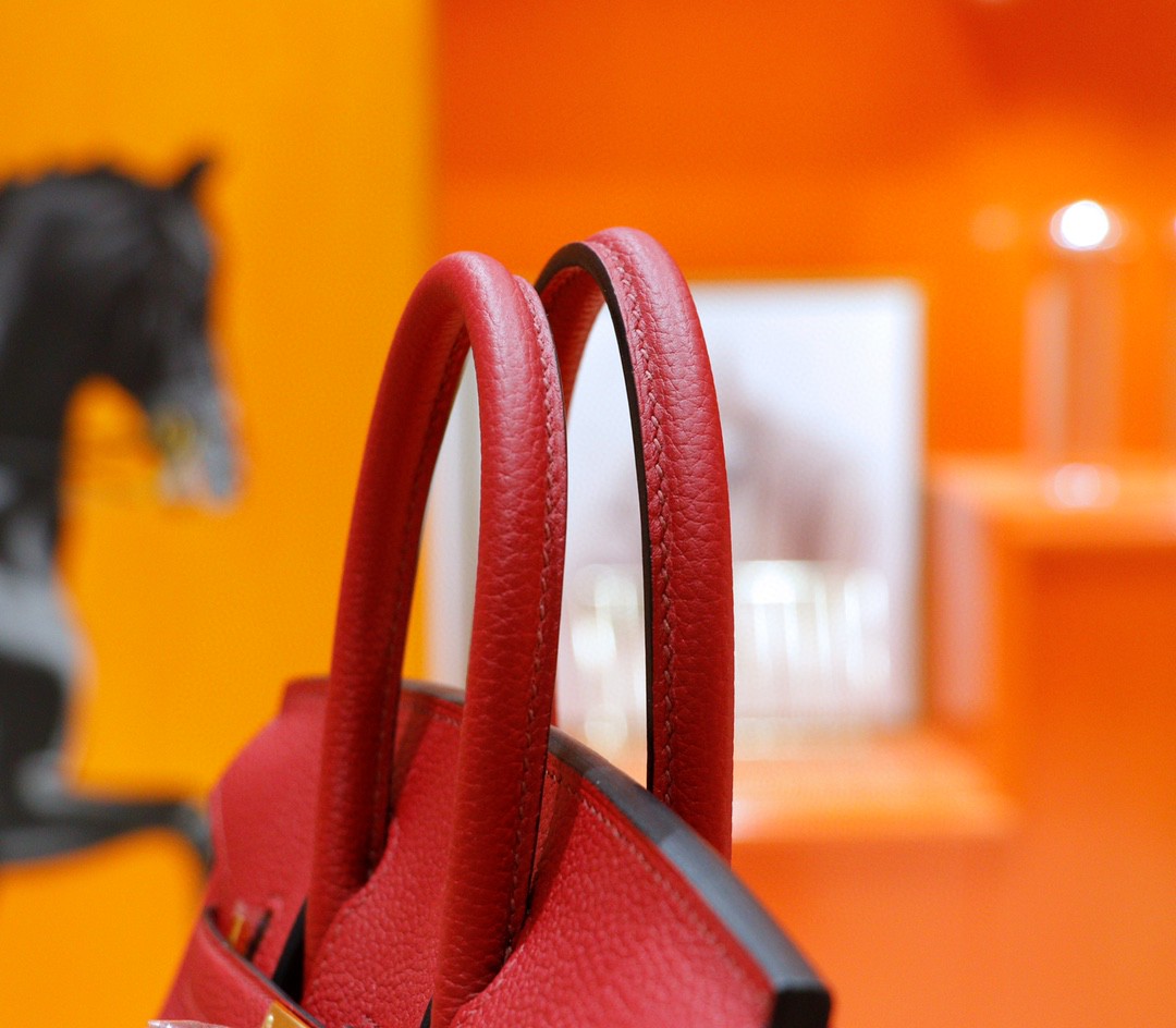 Hermès（爱马仕）Birkin 铂金包 国旗红 Togo 全手缝 金扣 25cm