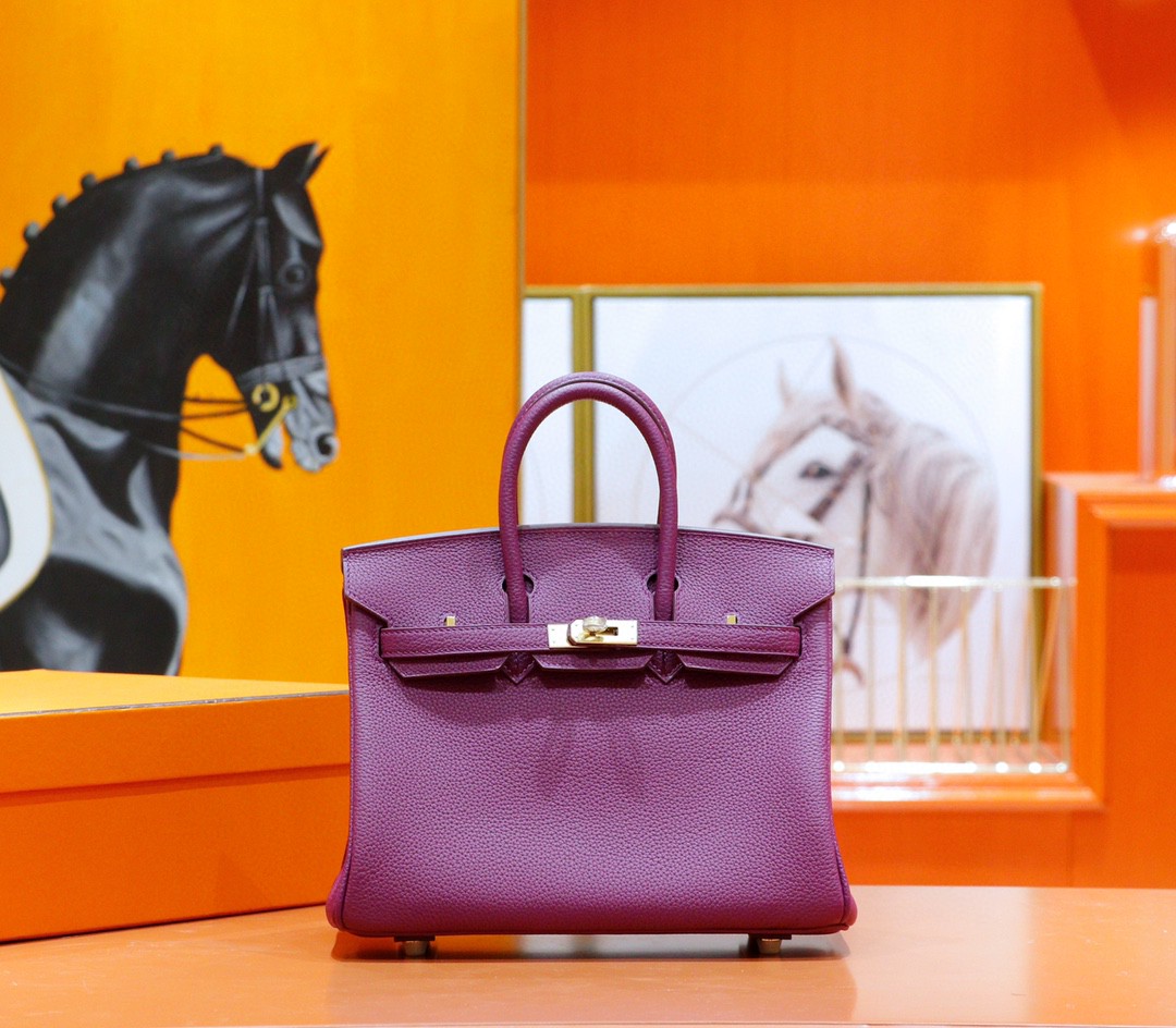 Hermès（爱马仕）Birkin 铂金包 海葵紫 Togo 全手缝 金扣 25cm
