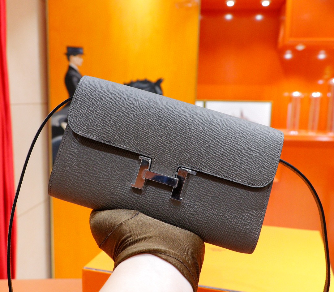 Hermès（爱马仕）Constance ToGo 锡器灰 Epsom 全手缝 银扣