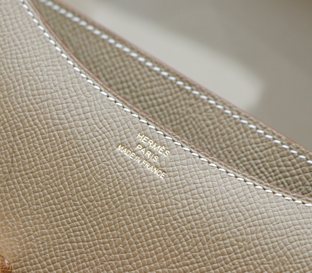 Hermès（爱马仕）Constance 空姐包 大象灰 Epsom 全手缝 浅金扣 19cm