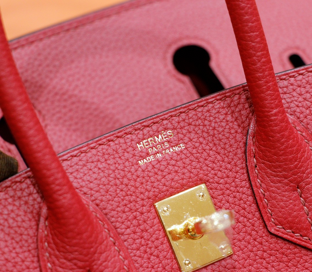 Hermès（爱马仕）Birkin 铂金包 国旗红 Togo 全手缝 金扣 25cm
