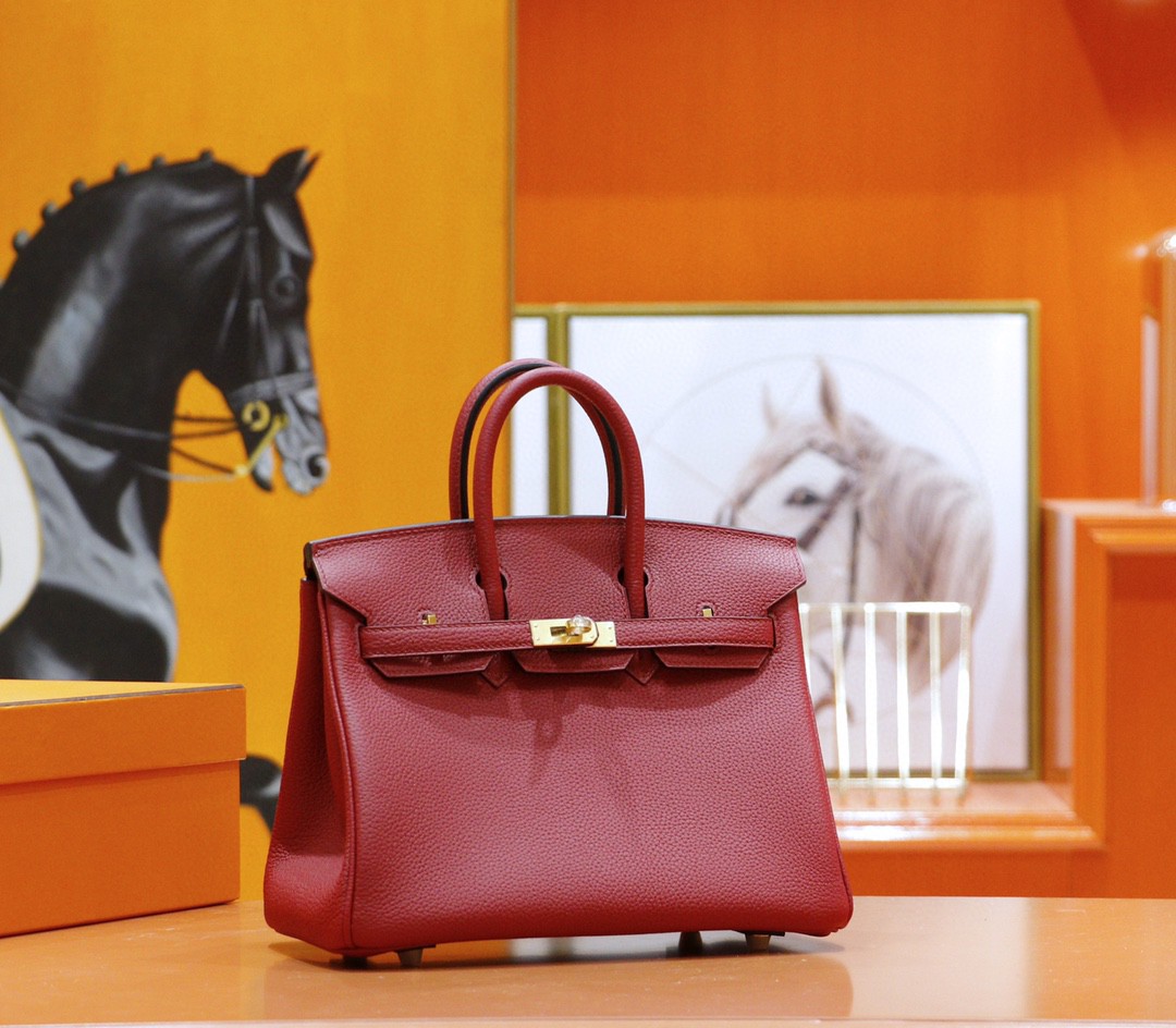 Hermès（爱马仕）Birkin 铂金包 国旗红 Togo 全手缝 金扣 25cm