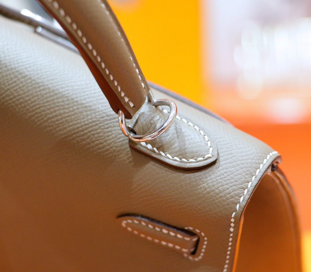 Hermès（爱马仕）Kelly 凯莉包 大象灰 Epsom 全手缝 银扣 25cm