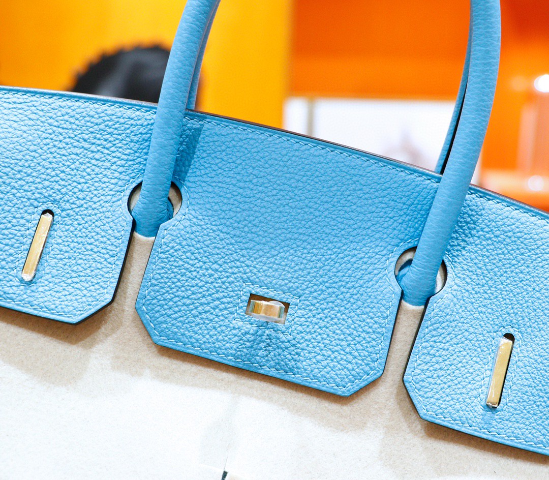 Hermès（爱马仕）Birkin 铂金包 北方蓝 Togo 全手缝 金扣 30cm