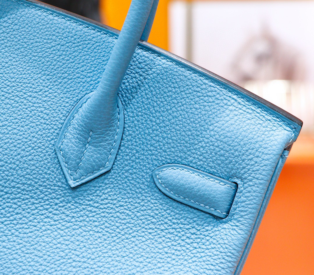 Hermès（爱马仕）Birkin 铂金包 北方蓝 Togo 全手缝 金扣 30cm