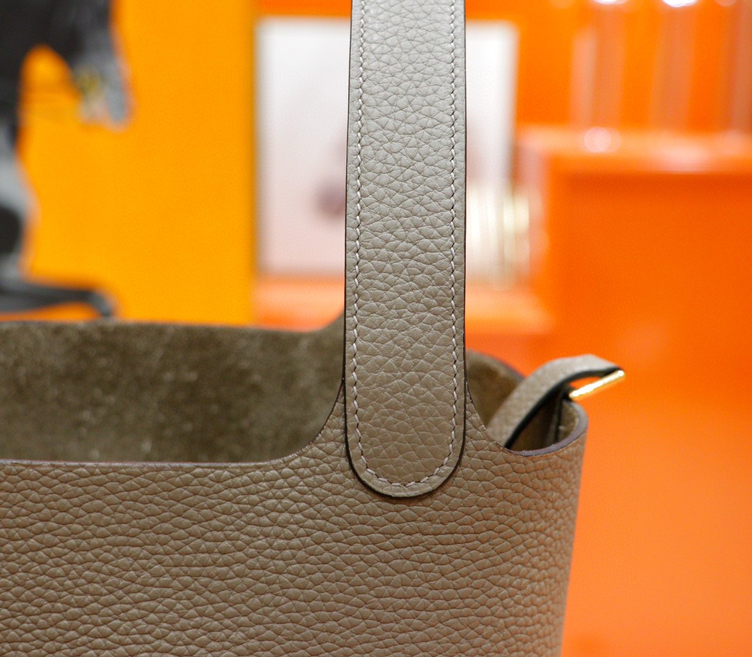 Hermès（爱马仕）Picotin 菜篮子 沥青灰 Togo 全手缝 金扣 22cm