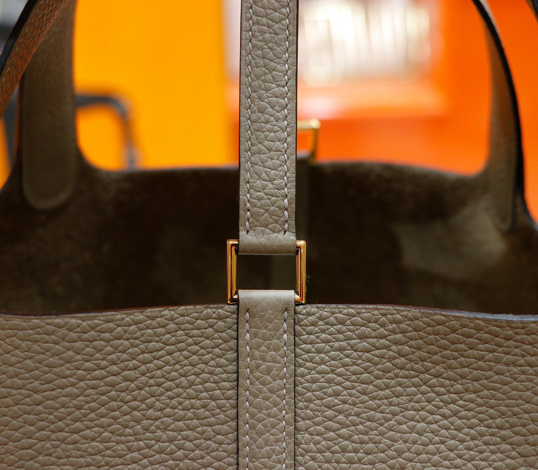 Hermès（爱马仕）Picotin 菜篮子 沥青灰 Togo 全手缝 金扣 22cm