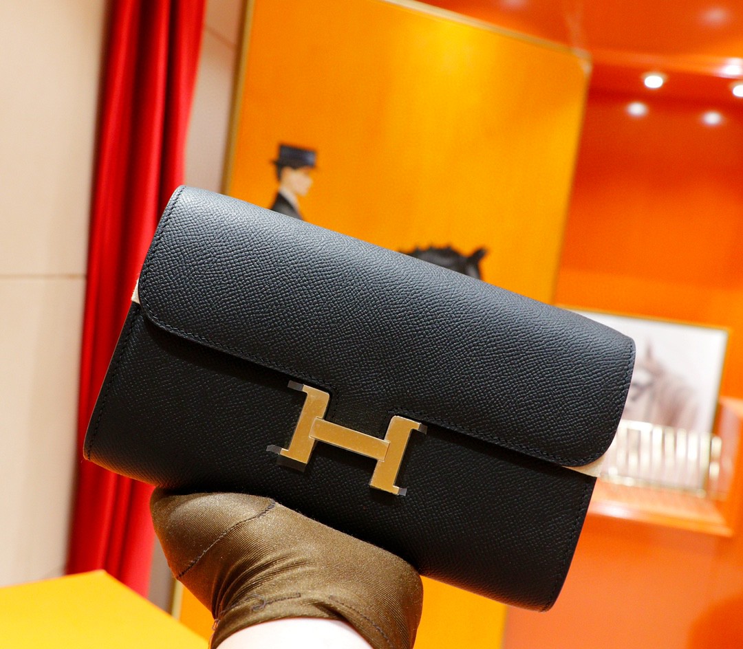 Hermès（爱马仕）Constance ToGo 黑色 Epsom 全手缝 金扣