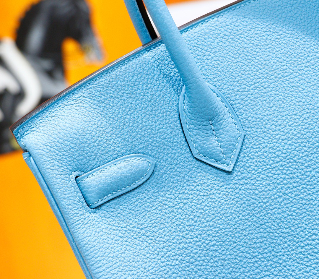 Hermès（爱马仕）Birkin 铂金包 北方蓝 Togo 全手缝 金扣 30cm