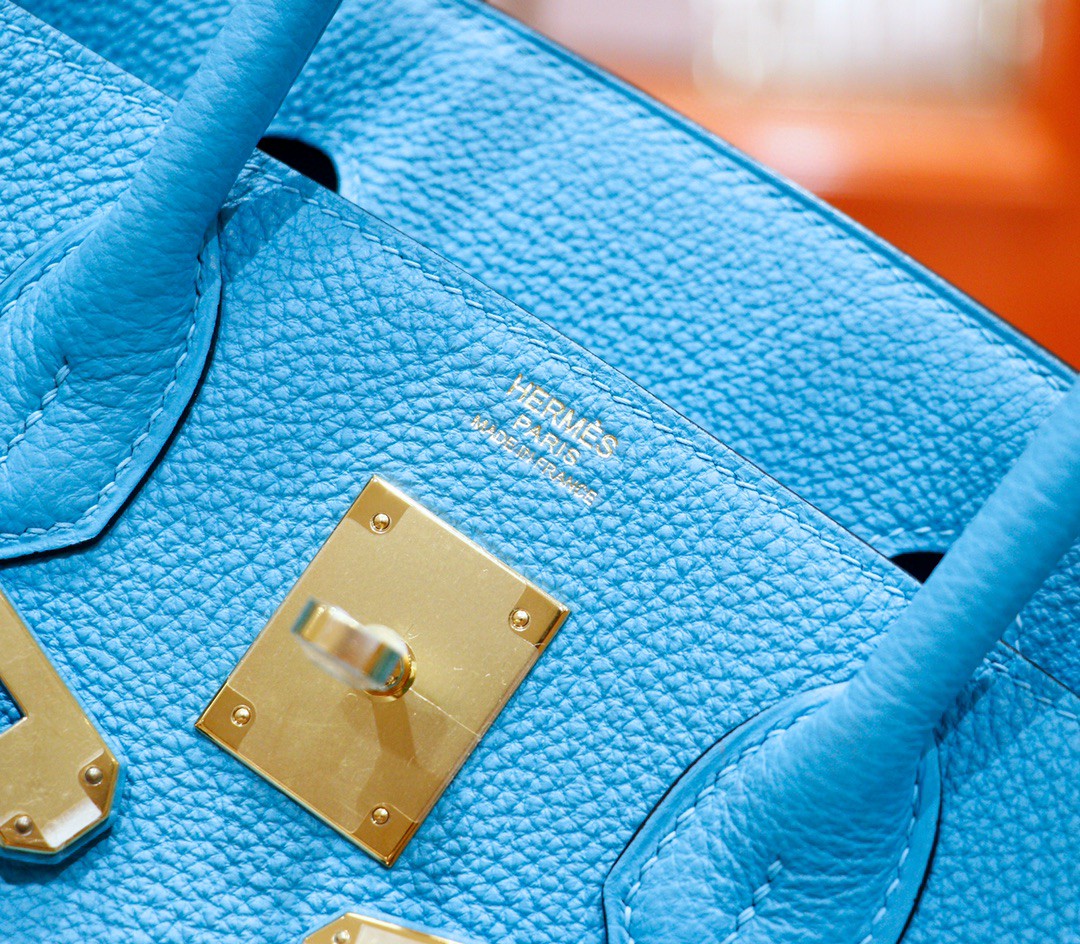 Hermès（爱马仕）Birkin 铂金包 北方蓝 Togo 全手缝 金扣 30cm