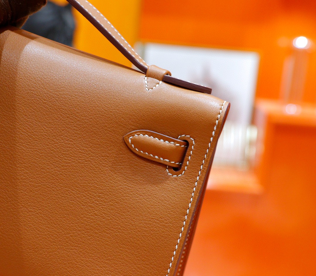 Hermès（爱马仕）Minikelly 迷你凯莉 金棕 Swift 全手缝 金扣 22cm 晚宴包