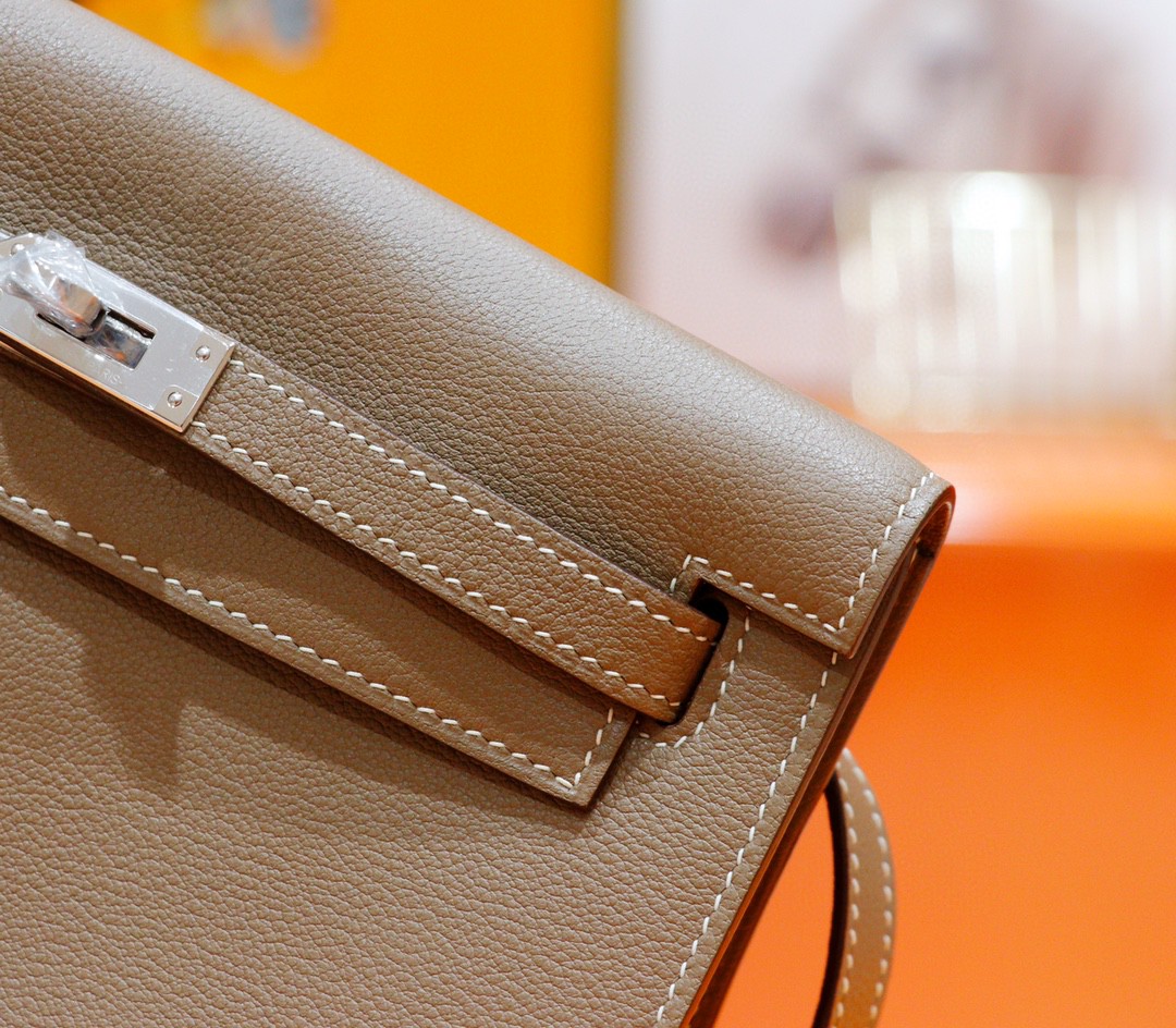 Hermès（爱马仕）Kelly danse 跳舞包 大象灰 Evercolor 全手缝 银扣