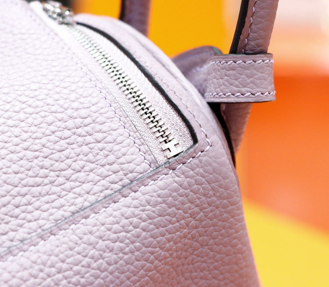 Hermès（爱马仕）Lindy 琳迪包 香芋紫 Togo 全手缝 银扣 20cm