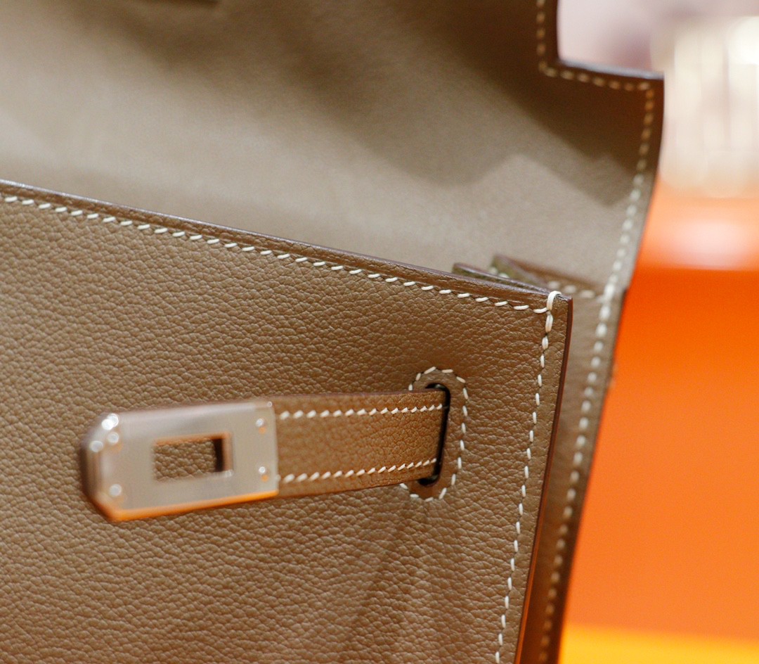 Hermès（爱马仕）Kelly danse 跳舞包 大象灰 Evercolor 全手缝 银扣