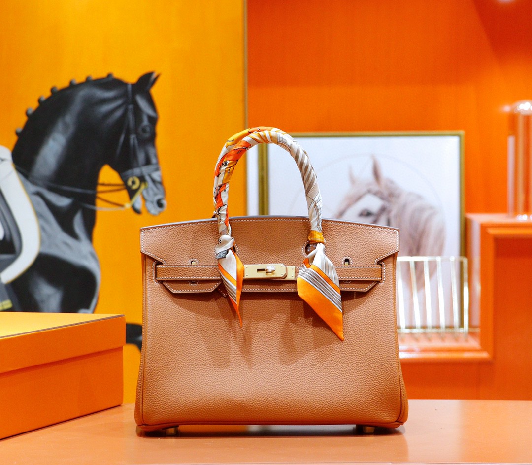 Hermès（爱马仕）Birkin 铂金包 金棕 Togo 全手缝 金扣 30cm
