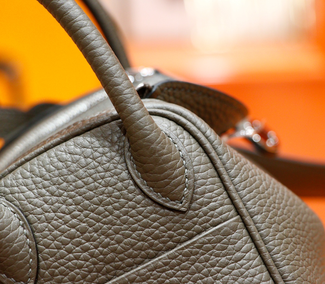 Hermès（爱马仕）Mini Lindy 迷你琳迪包 锡器灰 Togo 全手缝 银扣 20cm