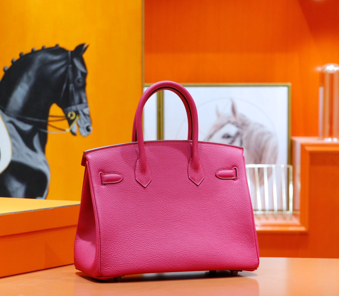 Hermès（爱马仕）Birkin 铂金包 玉兰粉 Togo 全手缝 银扣 30cm