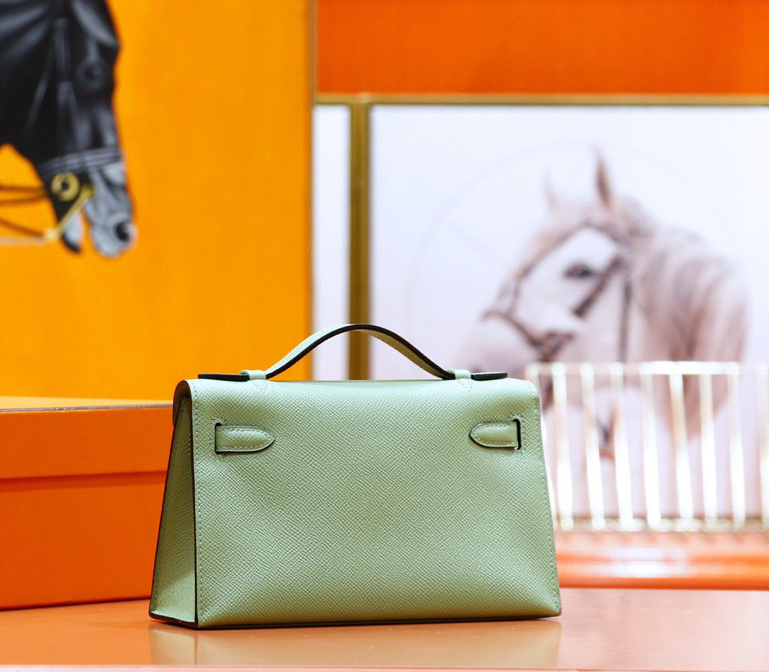 Hermès（爱马仕）Minikelly 迷你凯莉 牛油果绿 Epsom 全手缝 金扣 一代