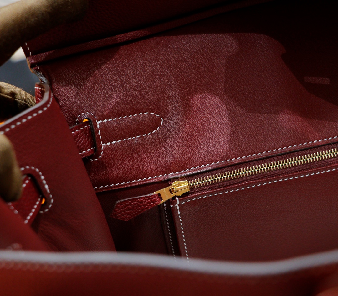 Hermès（爱马仕）Birkin 铂金包 石榴红 Togo 全手缝 金扣 35cm