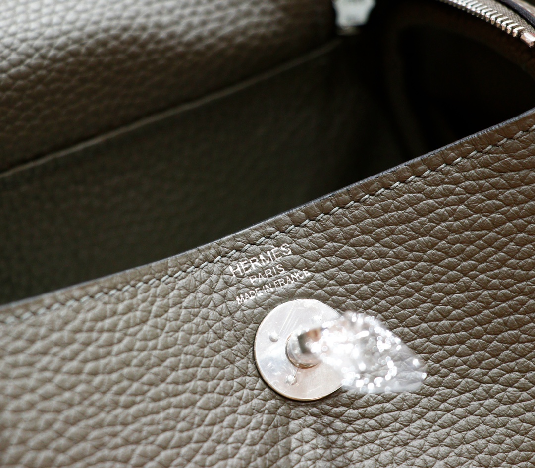Hermès（爱马仕）Mini Lindy 迷你琳迪包 锡器灰 Togo 全手缝 银扣 20cm
