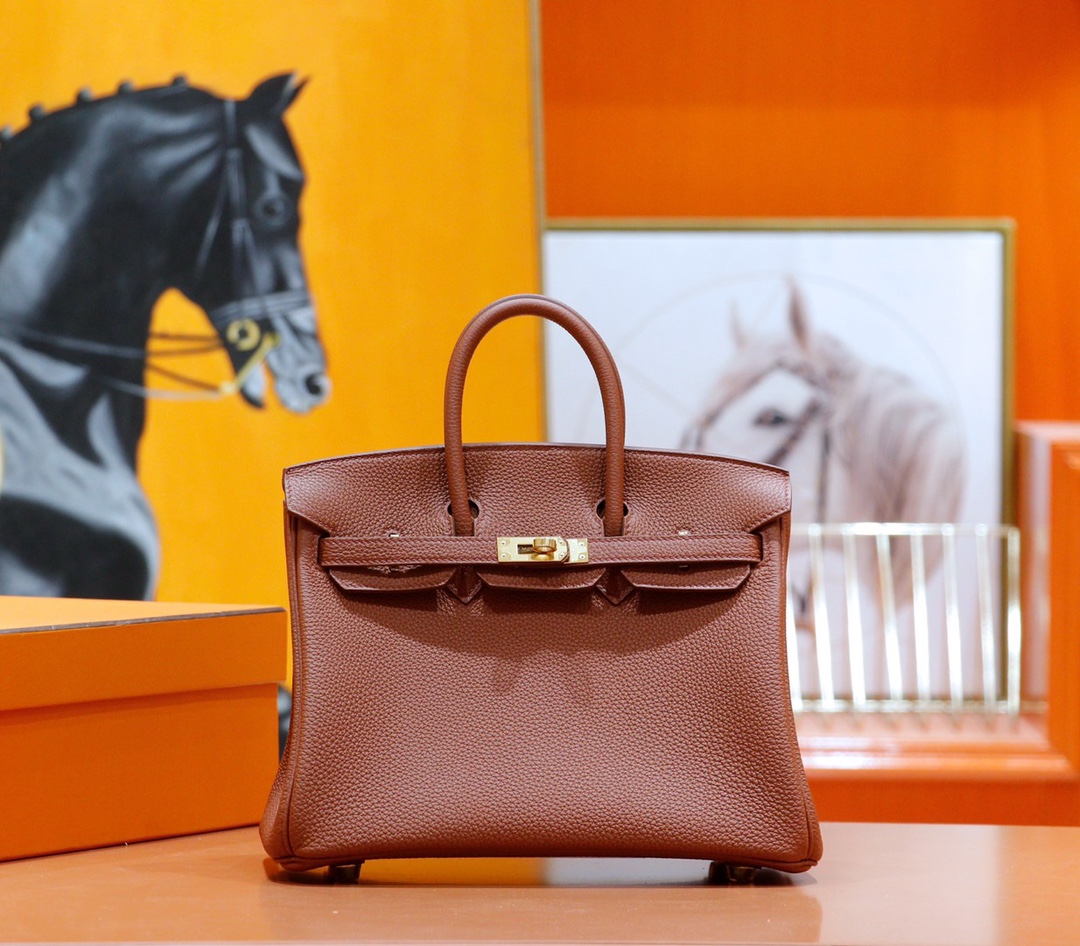 Hermès（爱马仕）Birkin 铂金包 古铜色 Togo 全手缝 金扣 25cm