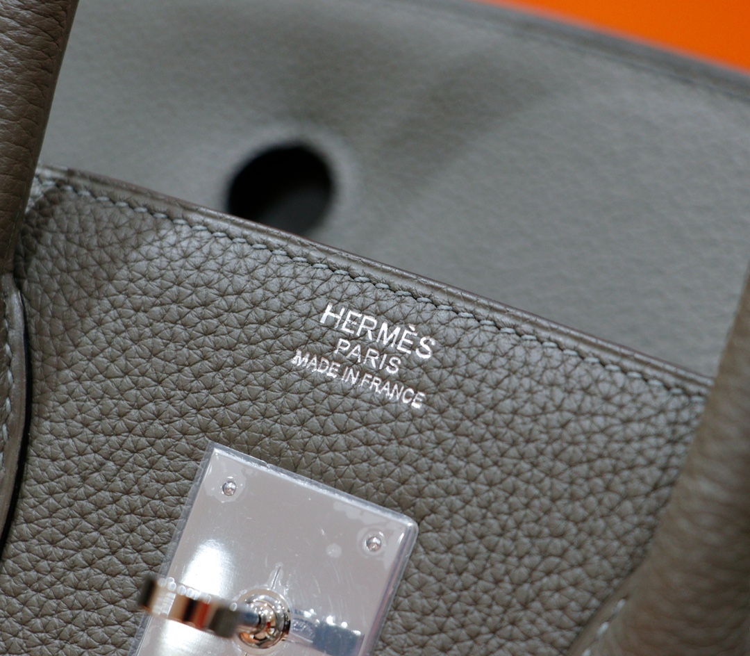 Hermès（爱马仕）Birkin 铂金包 锡器灰 Togo 全手缝 银扣 30cm