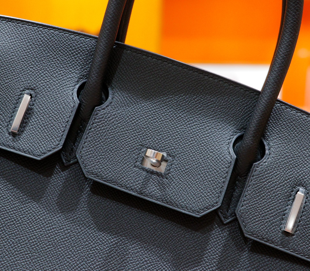 Hermès（爱马仕）Birkin 铂金包 黑色 Epsom 全手缝 银扣 30cm