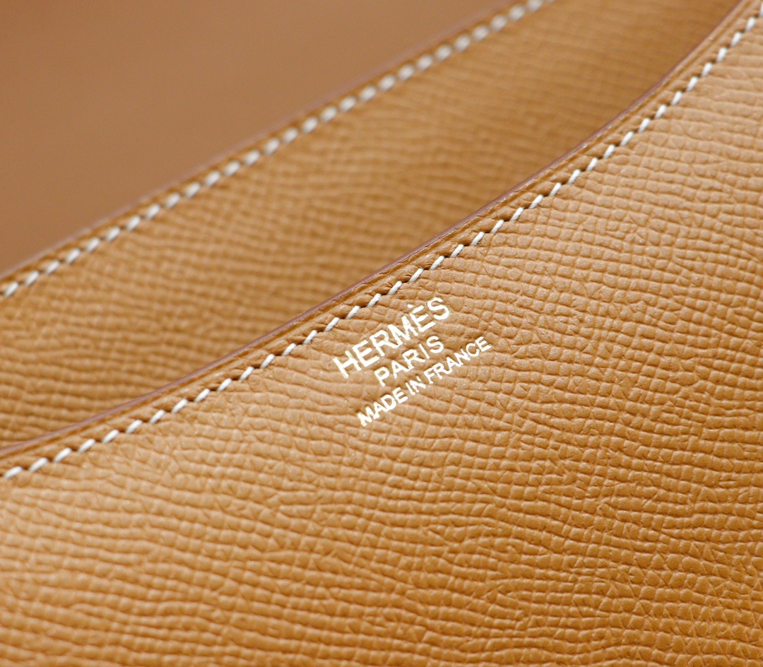 Hermès（爱马仕）Constance 空姐包 金棕 Epsom 全手缝 金扣 24cm