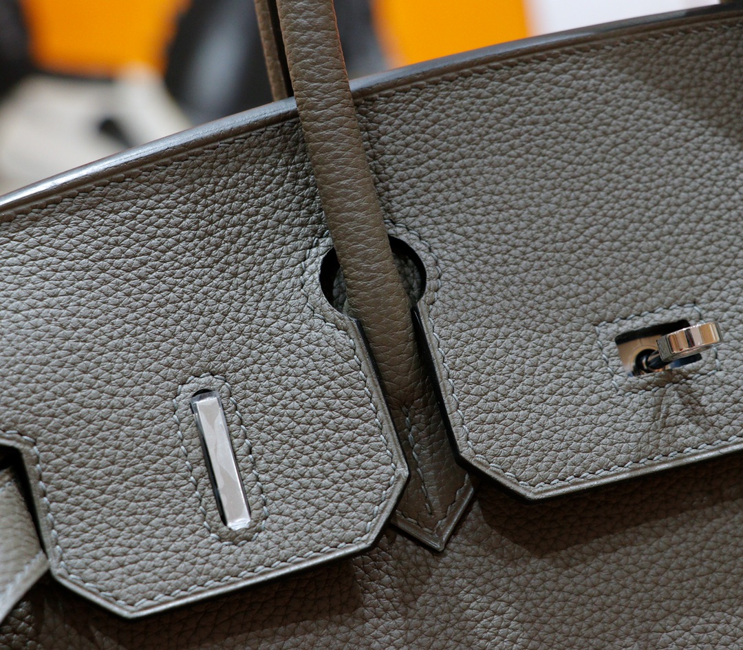 Hermès（爱马仕）Birkin 铂金包 锡器灰 Togo 全手缝 银扣 30cm