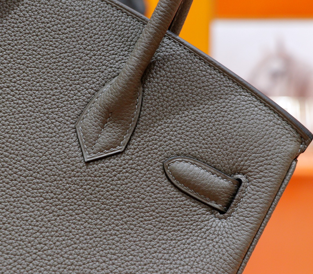 Hermès（爱马仕）Birkin 铂金包 锡器灰 Togo 全手缝 银扣 30cm