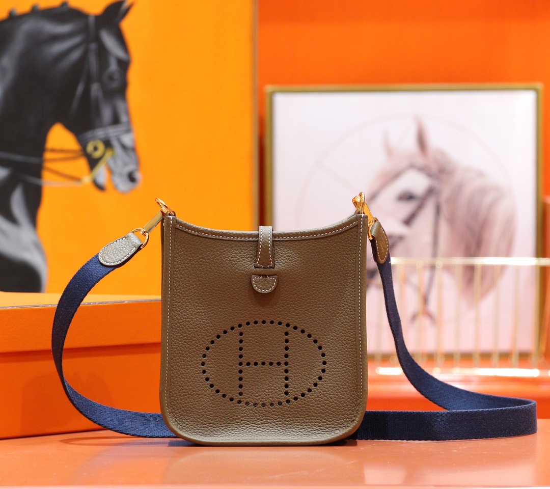Hermès（爱马仕）Evelyne 伊芙琳 大象灰 Togo 全手缝 金扣 17cm