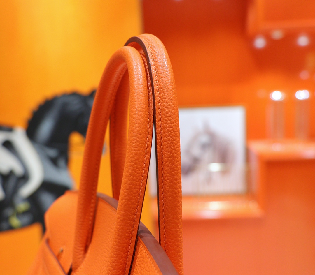 Hermès（爱马仕）Birkin 铂金包 橙色 Togo 全手缝 金扣 35cm