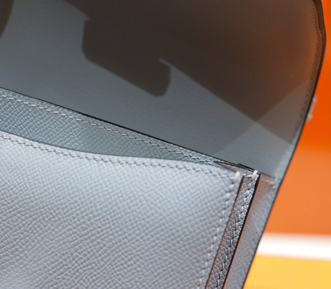 Hermès（爱马仕）Constance 空姐包 Epsom 海鸥灰 全手缝 银扣 19cm