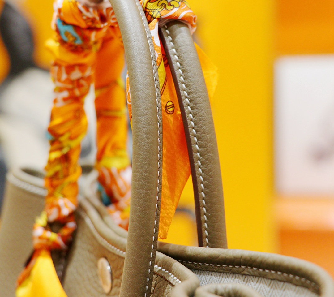 Hermès（爱马仕）Garden party 花园包 大象灰 Togo 全手缝 银扣 30cm