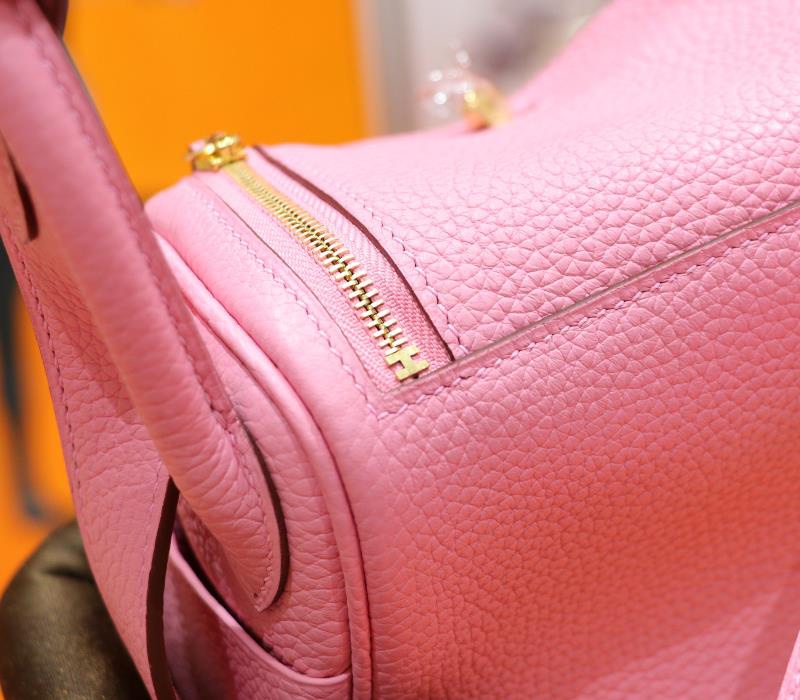 Hermès（爱马仕）Mini Lindy 迷你琳迪 奶昔粉 Togo 全手缝 金扣 20cm