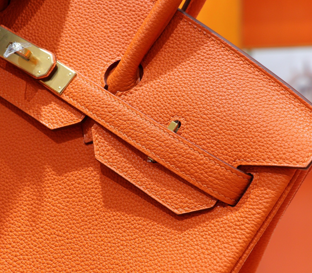 Hermès（爱马仕）Birkin 铂金包 橙色 Togo 全手缝 金扣 35cm