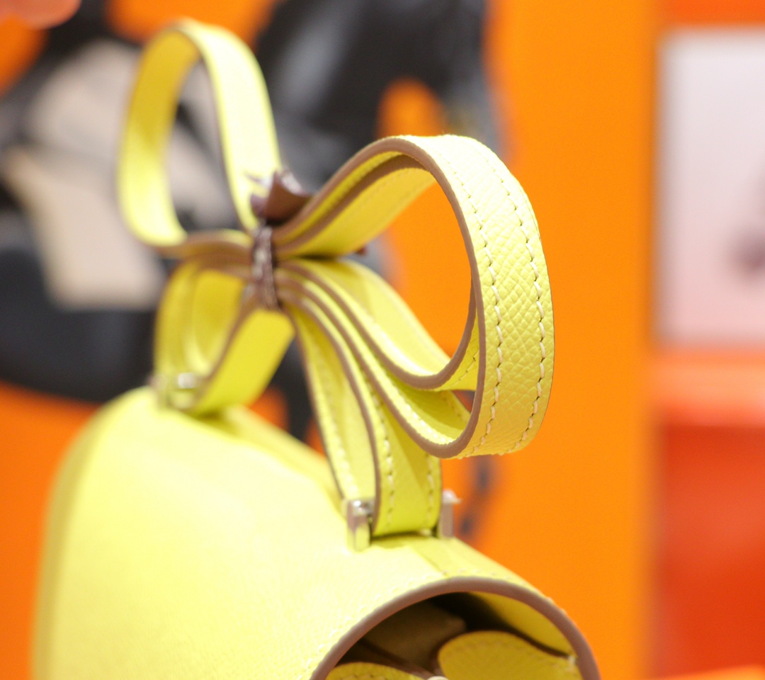 Hermès（爱马仕）Constance 空姐包 小鸡黄 Epsom 全手缝 银扣 19cm