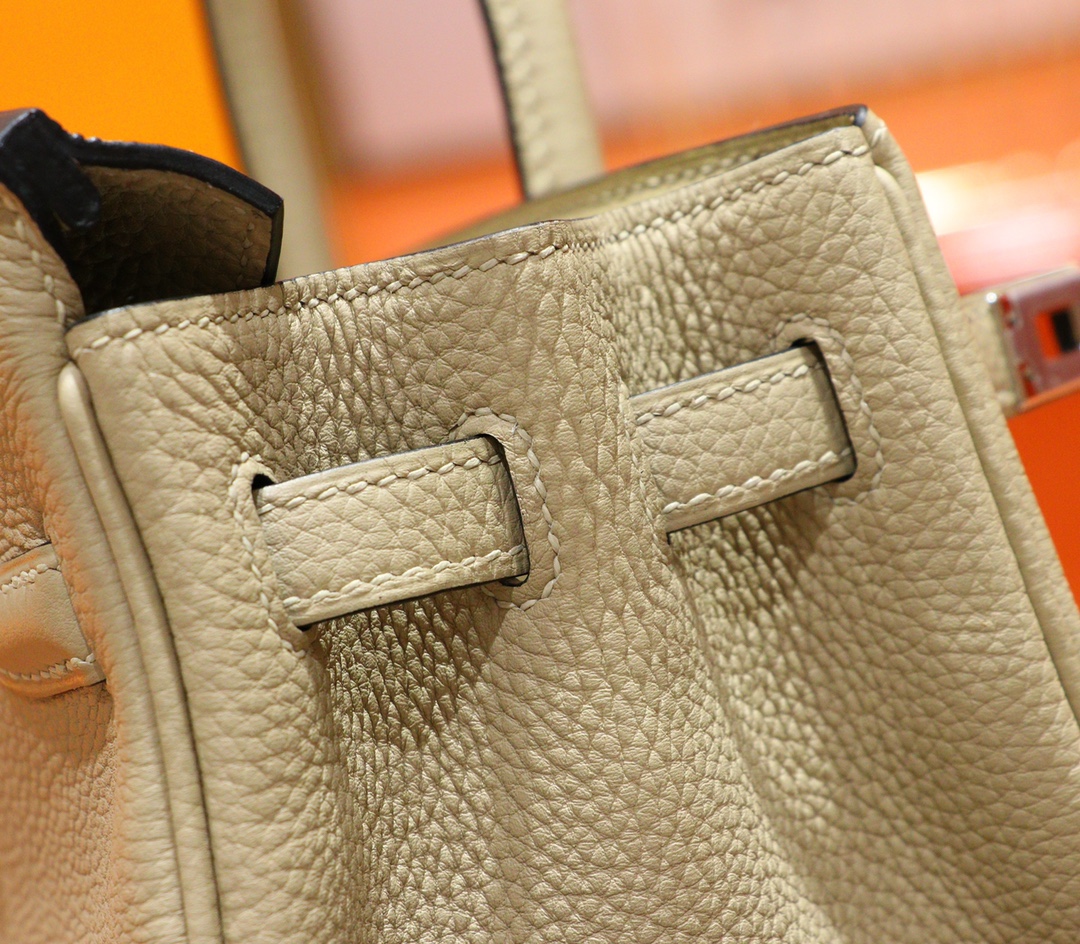Hermès（爱马仕）Birkin 铂金包 风衣灰 Togo 全手缝 小牛皮 银扣 25cm
