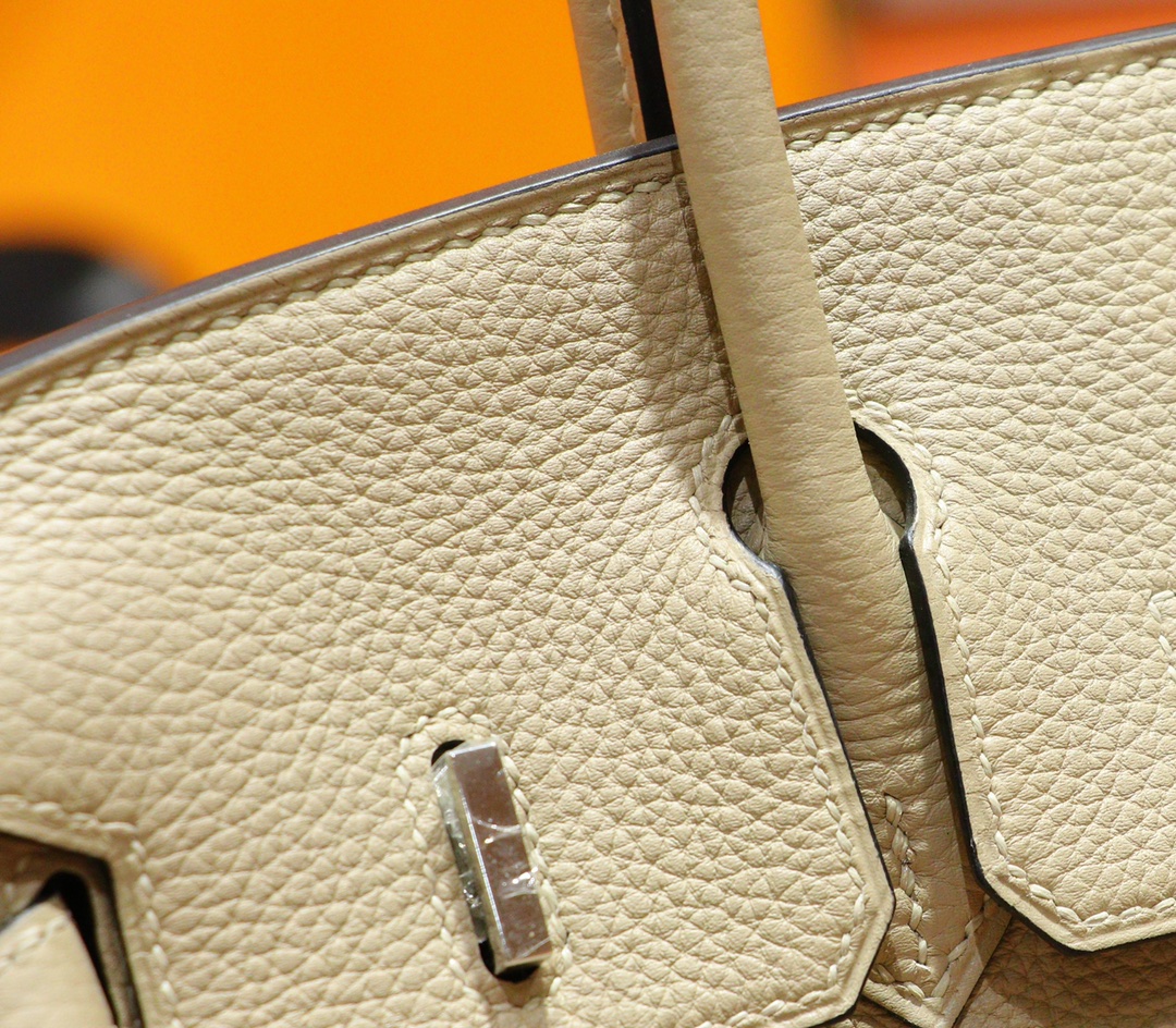 Hermès（爱马仕）Birkin 铂金包 风衣灰 Togo 全手缝 小牛皮 银扣 25cm