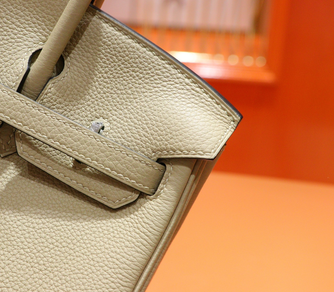 Hermès（爱马仕）Birkin 铂金包 风衣灰 Togo 全手缝 小牛皮 银扣 25cm