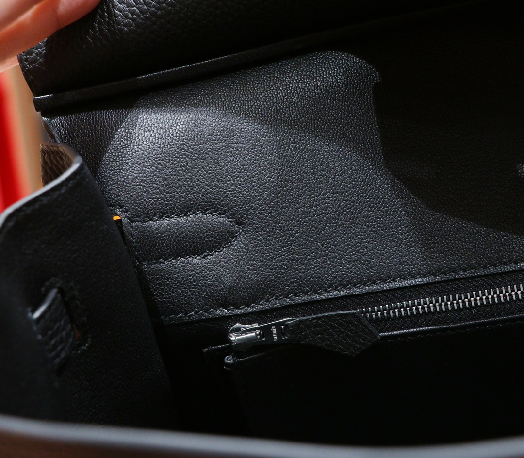 Hermès（爱马仕）Birkin 铂金包 黑色 Togo 小牛皮 银扣 30cm 全手缝