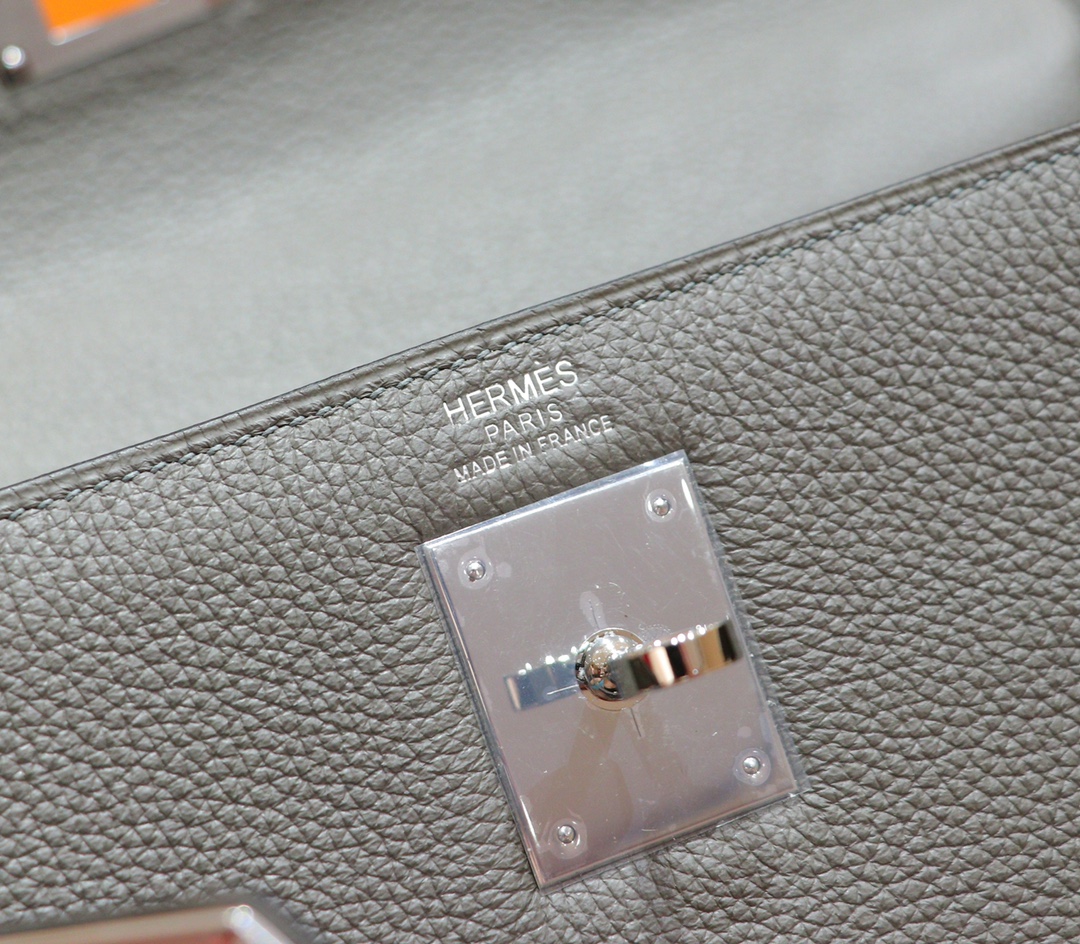 Hermès（爱马仕）Kelly 凯莉包 锡器灰 Togo 全手缝 银扣 28cm