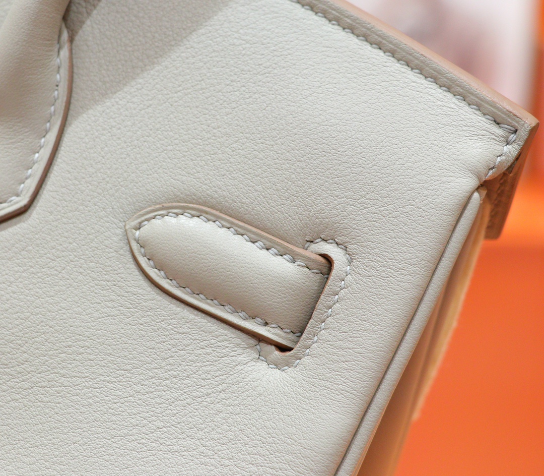 Hermès（爱马仕）Birkin 铂金包 珍珠灰 Swift 全手缝 金扣 25cm